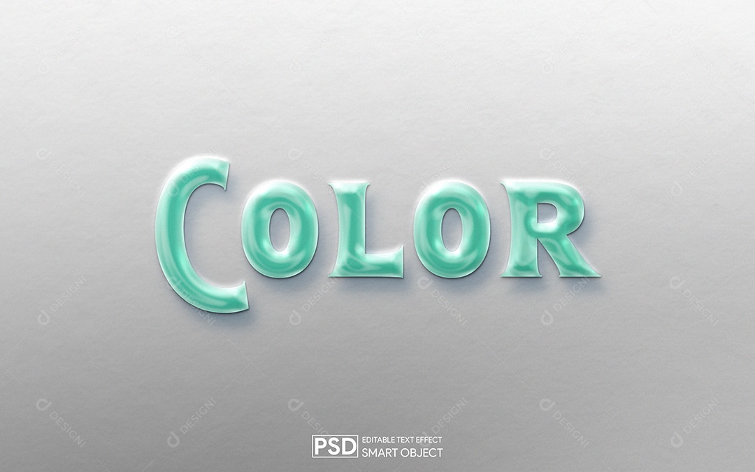 Efeito de Texto Color Cor PSD Editável