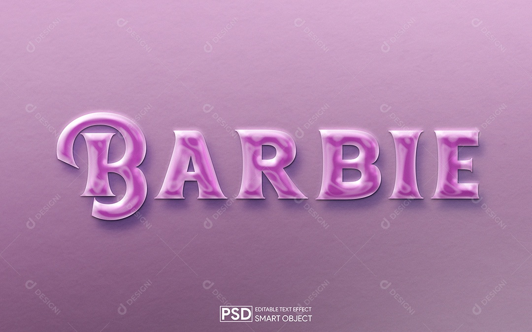 Efeito de Texto Barbie PSD Editável
