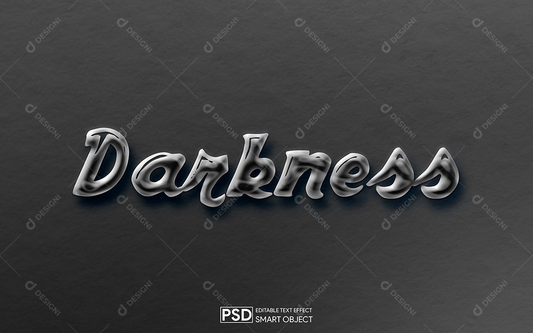 Efeito de Texto Darkness Escuridão PSD Editável