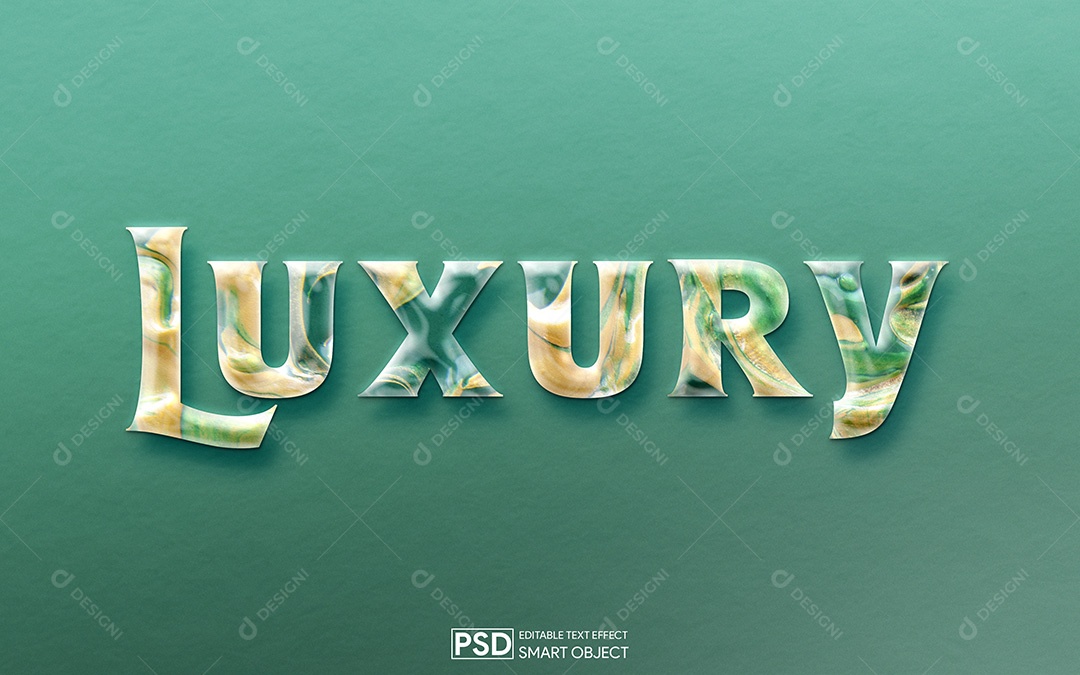 Efeito de Texto Luxury Luxo PSD Editável