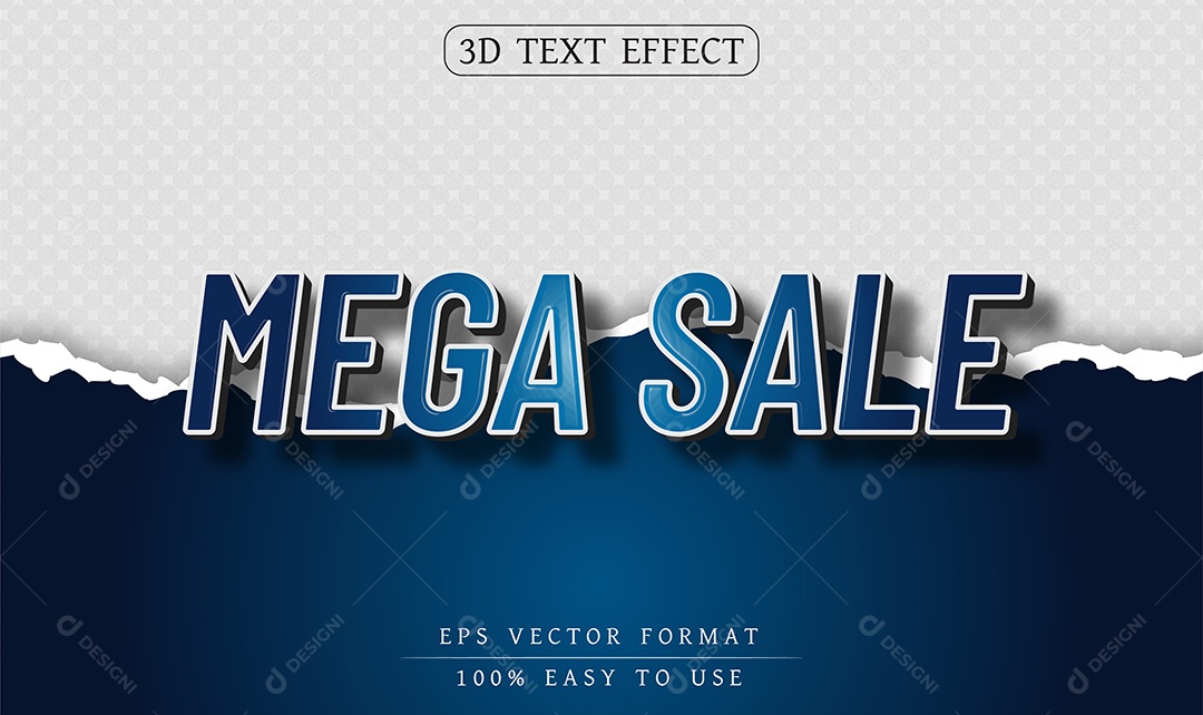 Efeito de Texto Mega Sale Mega Promoção EPS Editável