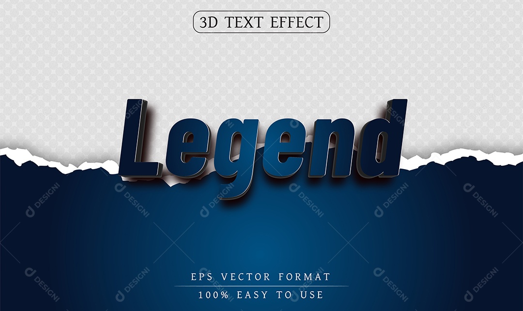 Efeito de Texto Legend Lenda EPS Editável