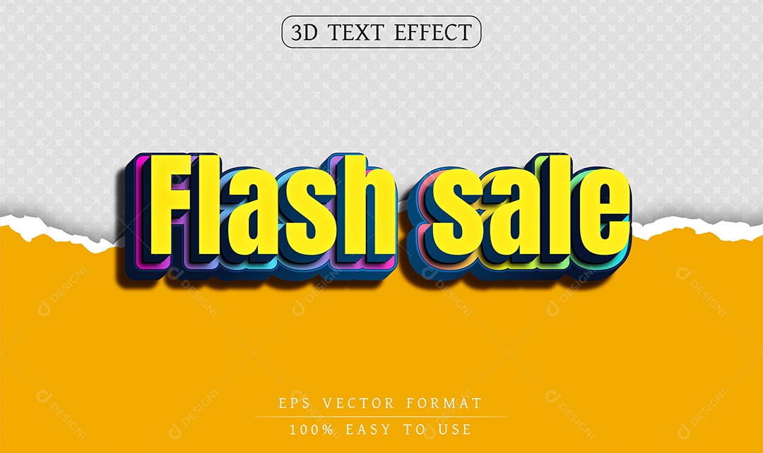 Efeito de Texto Flash Sale Venda Rápida EPS Editável