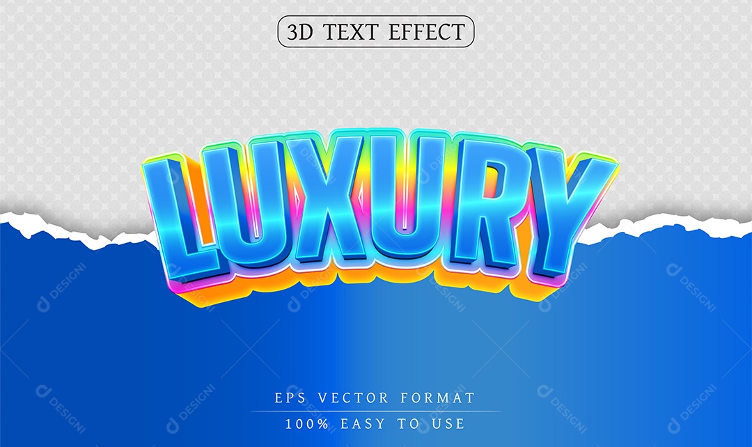 Efeito de Texto Luxury Luxo EPS Editável