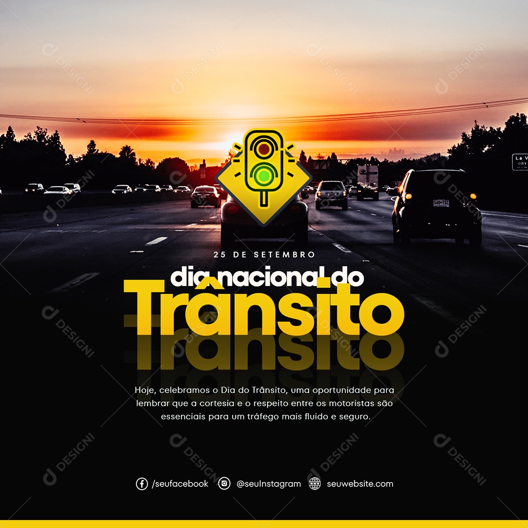 Story Motoristaas São Essenciais Dia Nacional Do Trânsito Social Media PSD Editável
