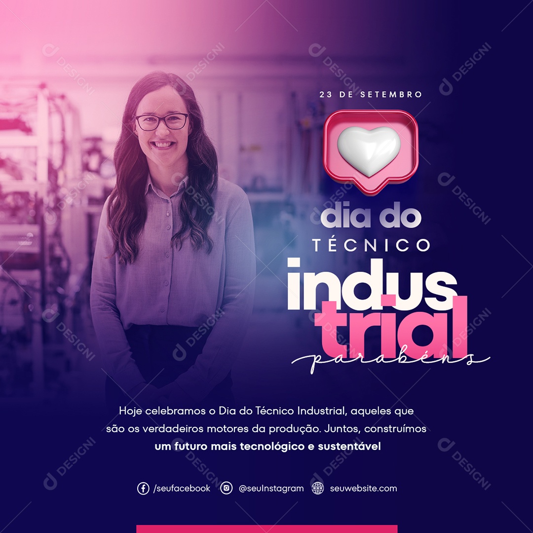 Feed Dia Do Técnico Industrial 23 De Setembro Social Media PSD Editável