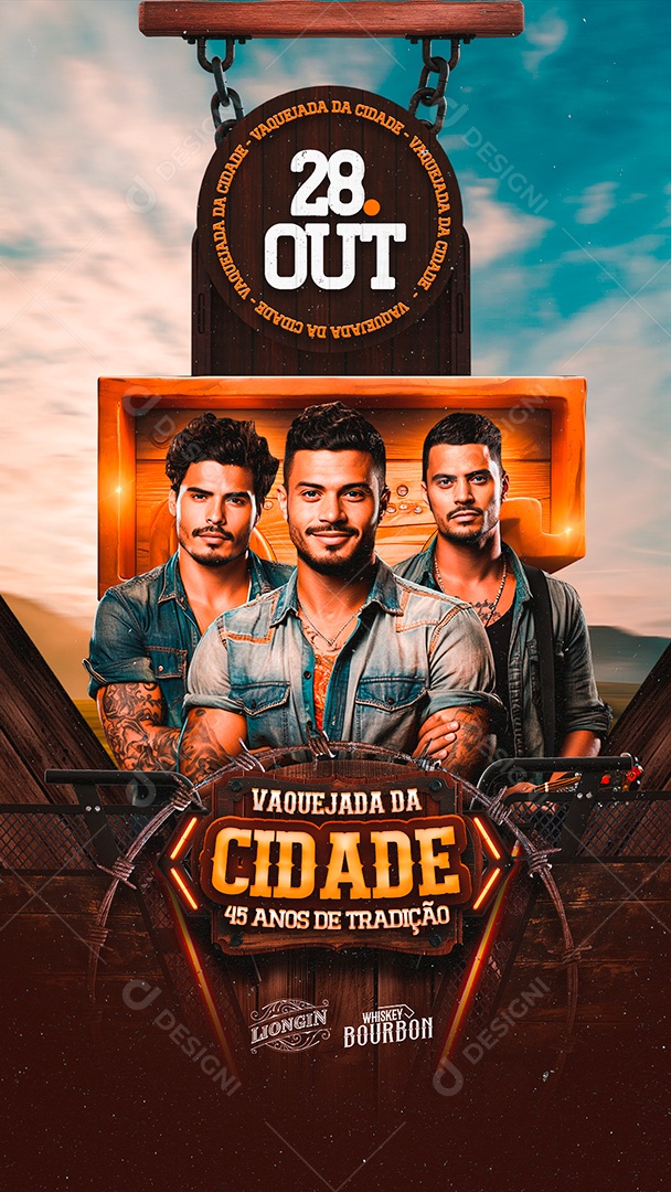 Story Flyer Vaquejada Da Cidade 45 Anos de Tradição Social Media PSD Editável