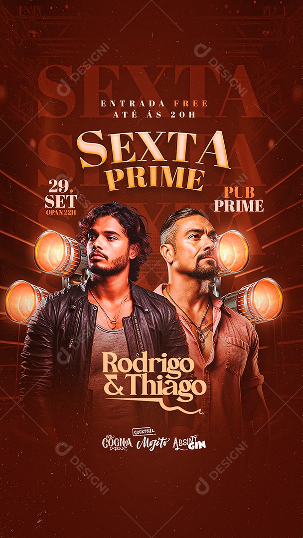 Story Flyer Sexta Prime Rodrigo & Thiago Social Media PSD Editável