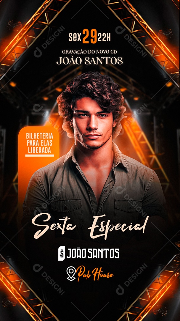 Story Flyer Sexta Especial João Santos Social Media PSD Editável