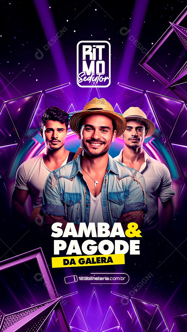 Story Flyer Ritmo Sedutor Samba & Pagode da Galera Social Media PSD Editável