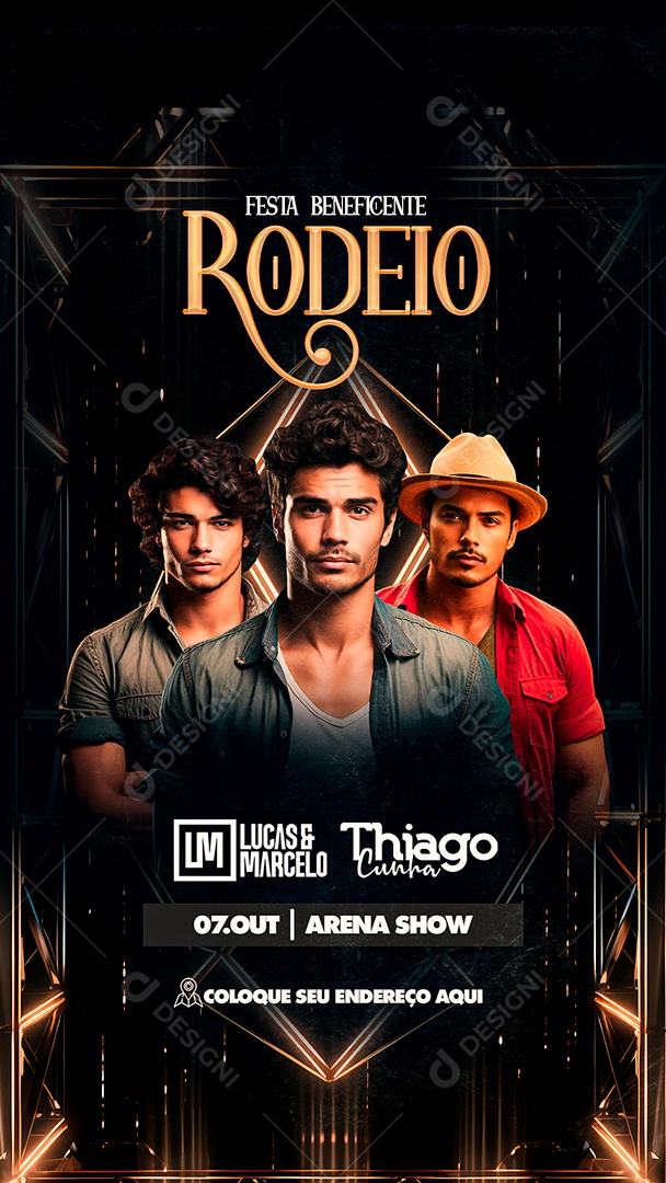 Story Flyer Festa Beneficente Lucas & Marcelo Thiago Cunha Social Media PSD Editável