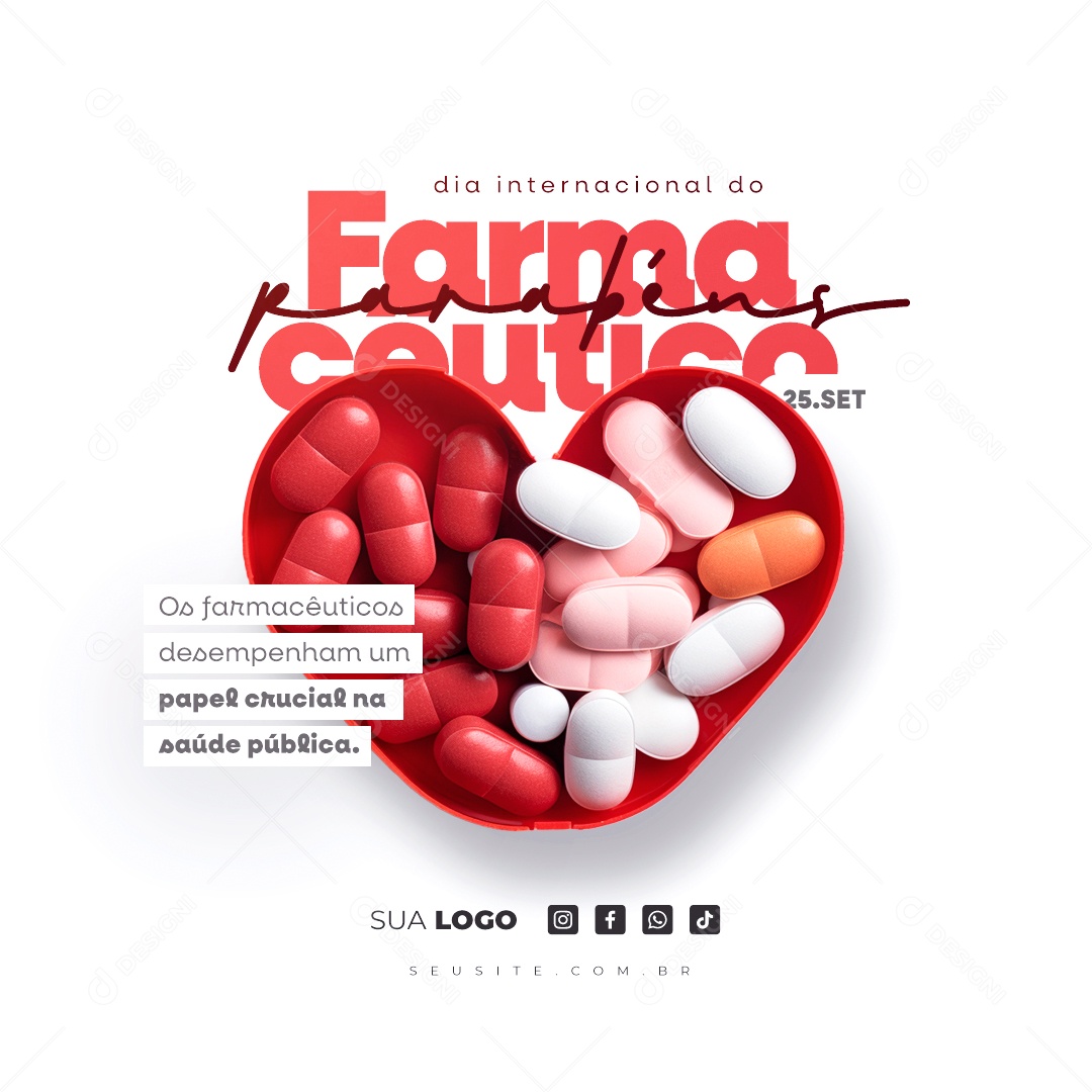Dia Internacional Do Farmacêutico 25 de Setembro Social Media PSD Editável