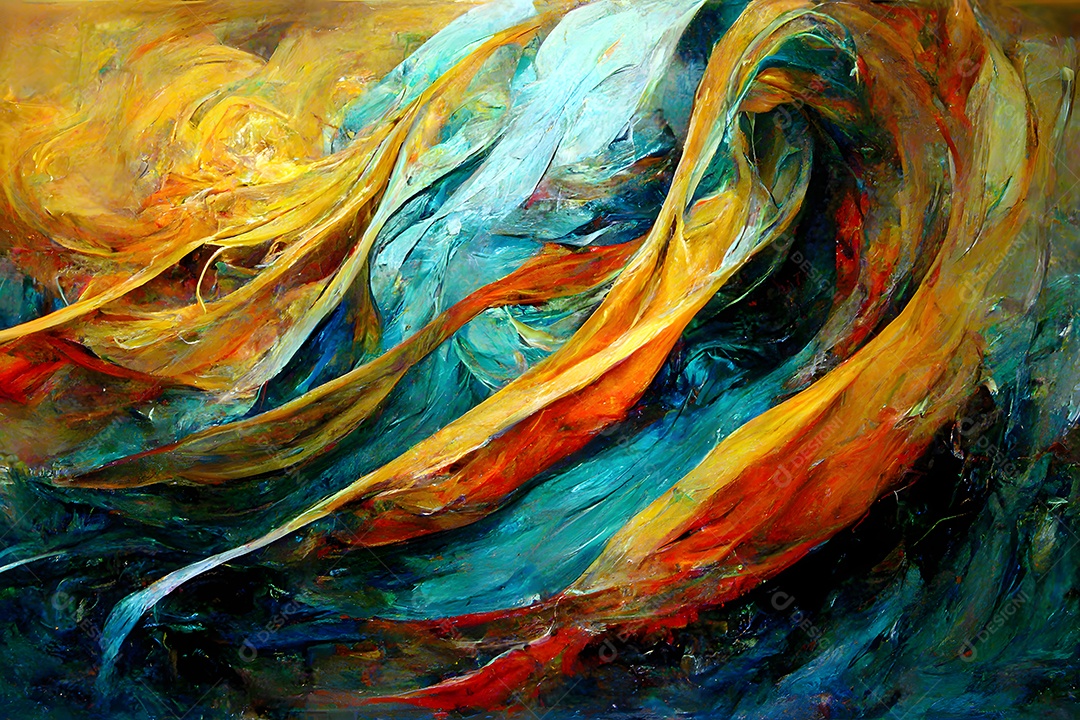 Fundo colorido semelhante a uma pintura abstrata arte gerada por rede neural