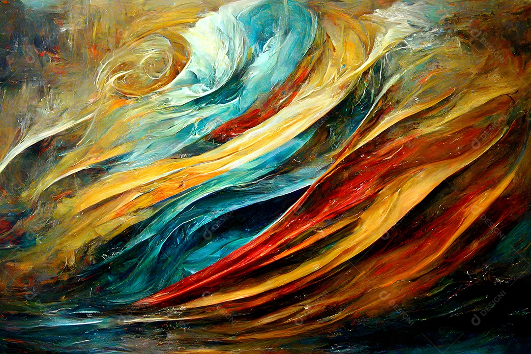 Fundo colorido semelhante a uma pintura abstrata arte gerada por rede neural