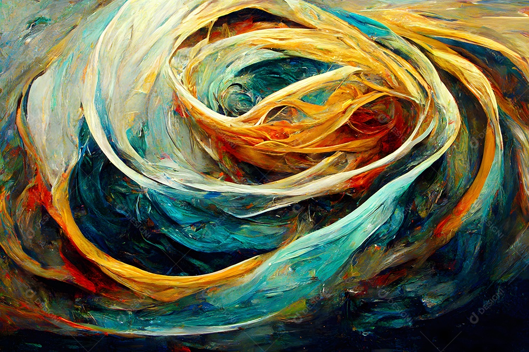 Fundo colorido semelhante a uma pintura abstrata arte gerada por rede neural