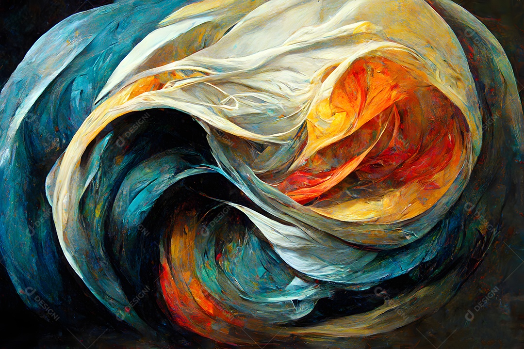 Fundo colorido semelhante a uma pintura abstrata arte gerada por rede neural