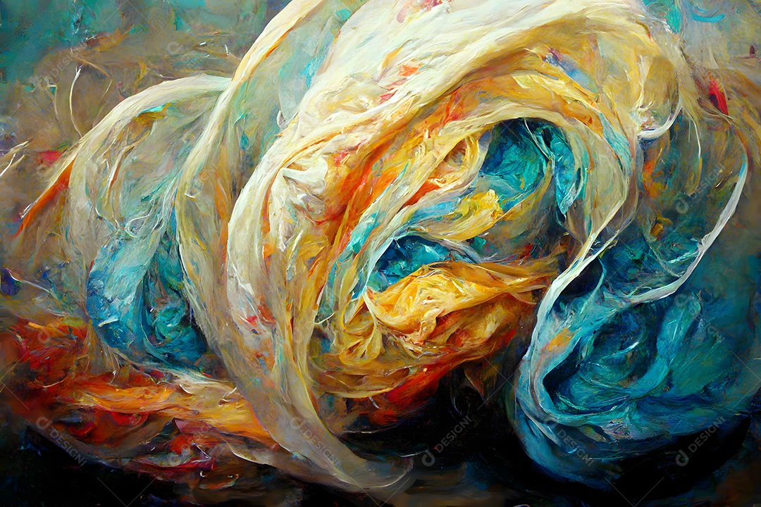 Fundo colorido semelhante a uma pintura abstrata arte gerada por rede neural