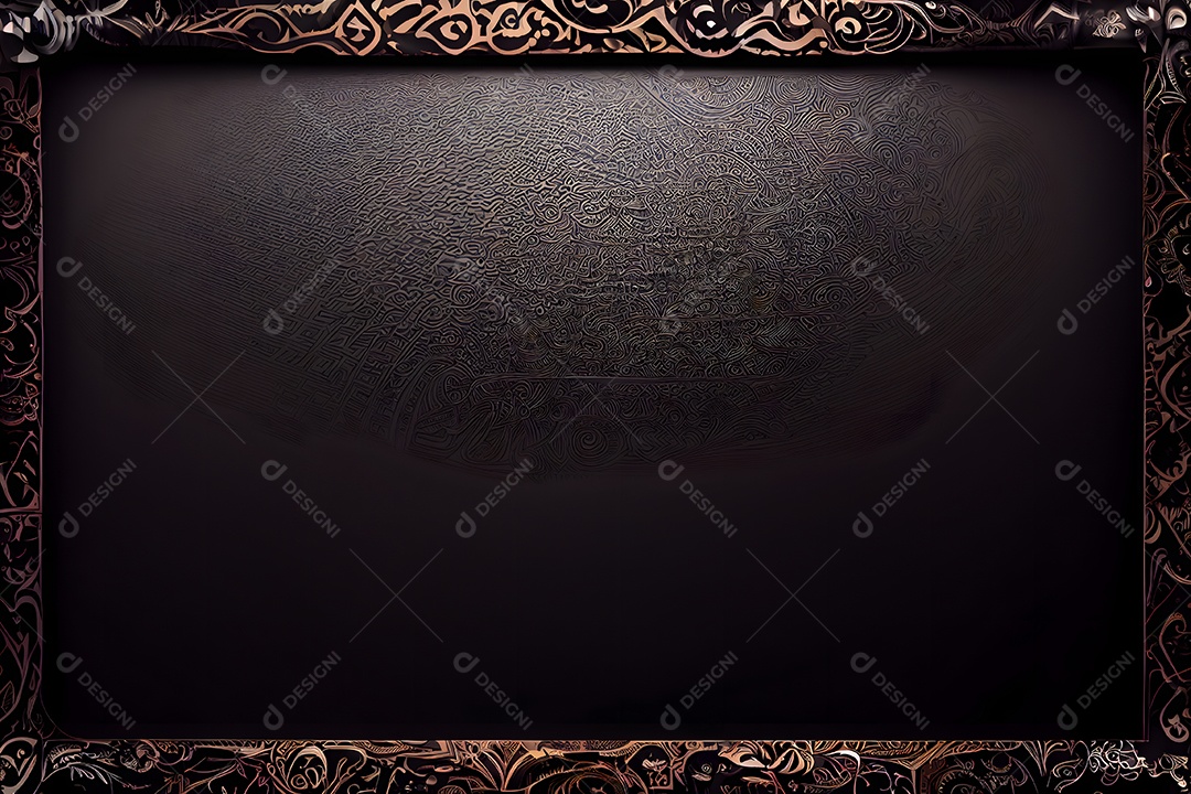 Maquete de moldura retangular de madeira entalhada com revestimento preto  arte gerada por rede neural