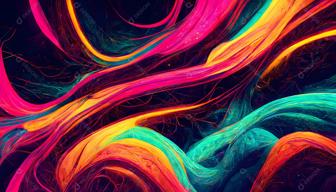 Fundo colorido semelhante a uma pintura abstrata arte gerada por rede neural