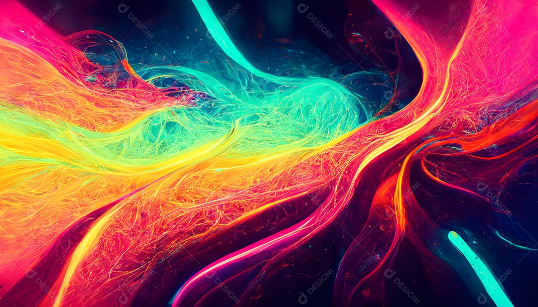 Fundo colorido semelhante a uma pintura abstrata arte gerada por rede neural
