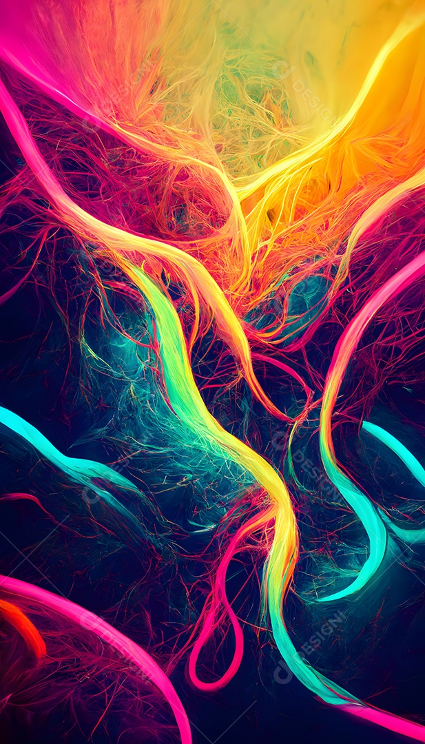 Fundo colorido semelhante a uma pintura abstrata arte gerada por rede neural