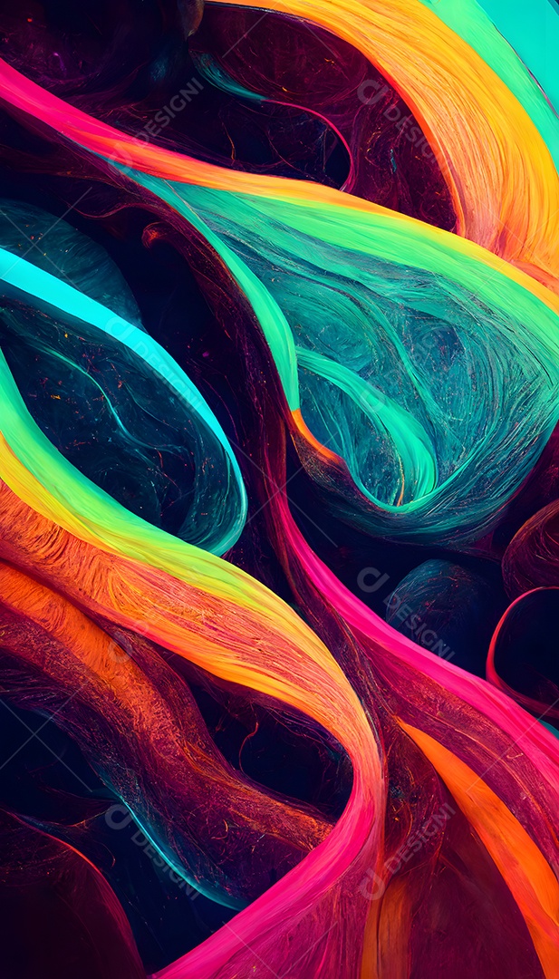 Fundo colorido semelhante a uma pintura abstrata arte gerada por rede neural