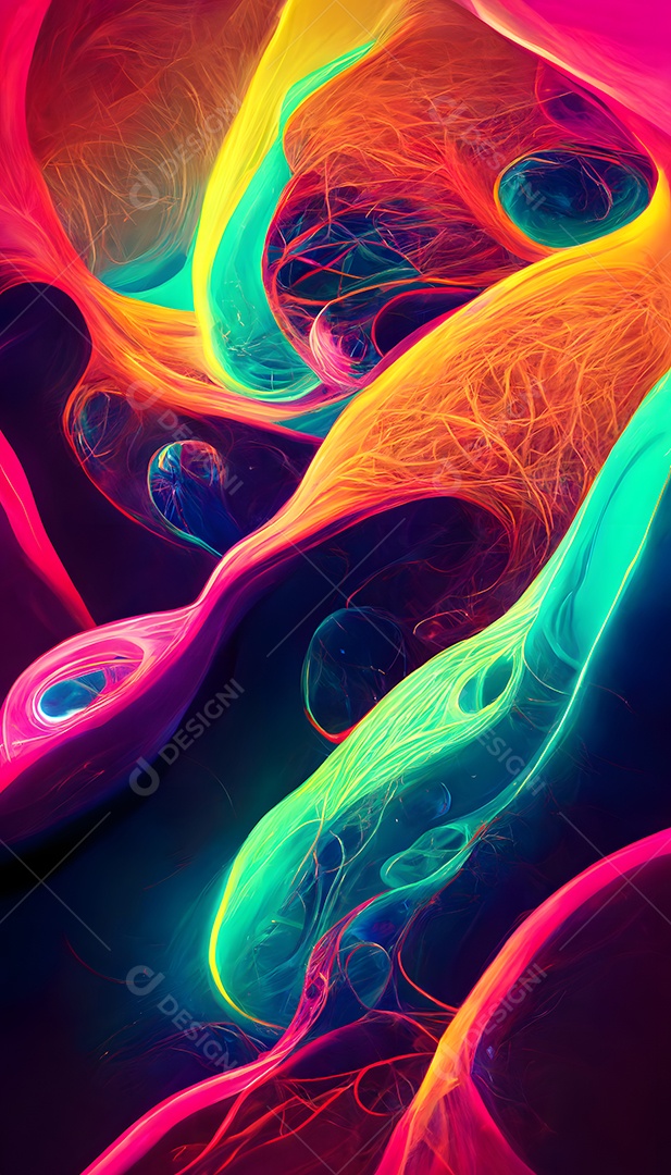 Fundo colorido semelhante a uma pintura abstrata arte gerada por rede neural