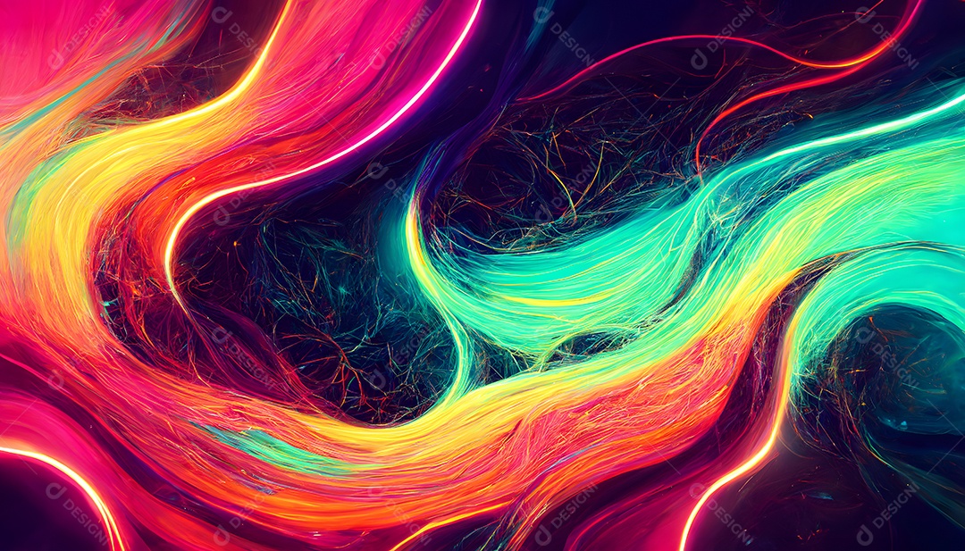 Fundo colorido semelhante a uma pintura abstrata arte gerada por rede neural