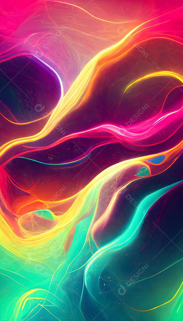 Fundo colorido semelhante a uma pintura abstrata arte gerada por rede neural