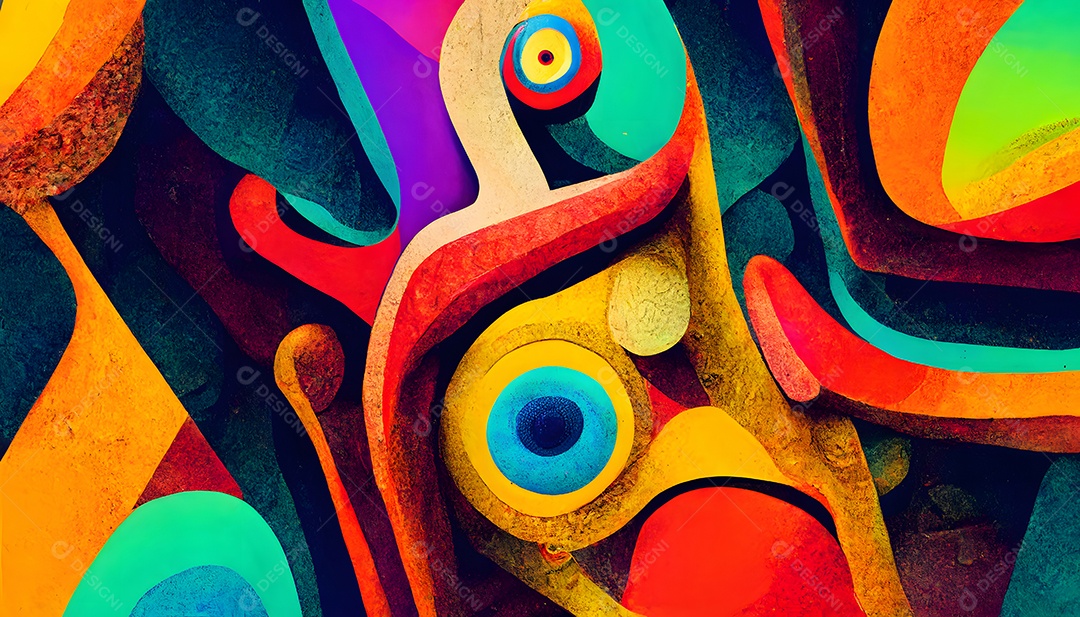 Fundo colorido semelhante a uma pintura abstrata arte gerada por rede neural