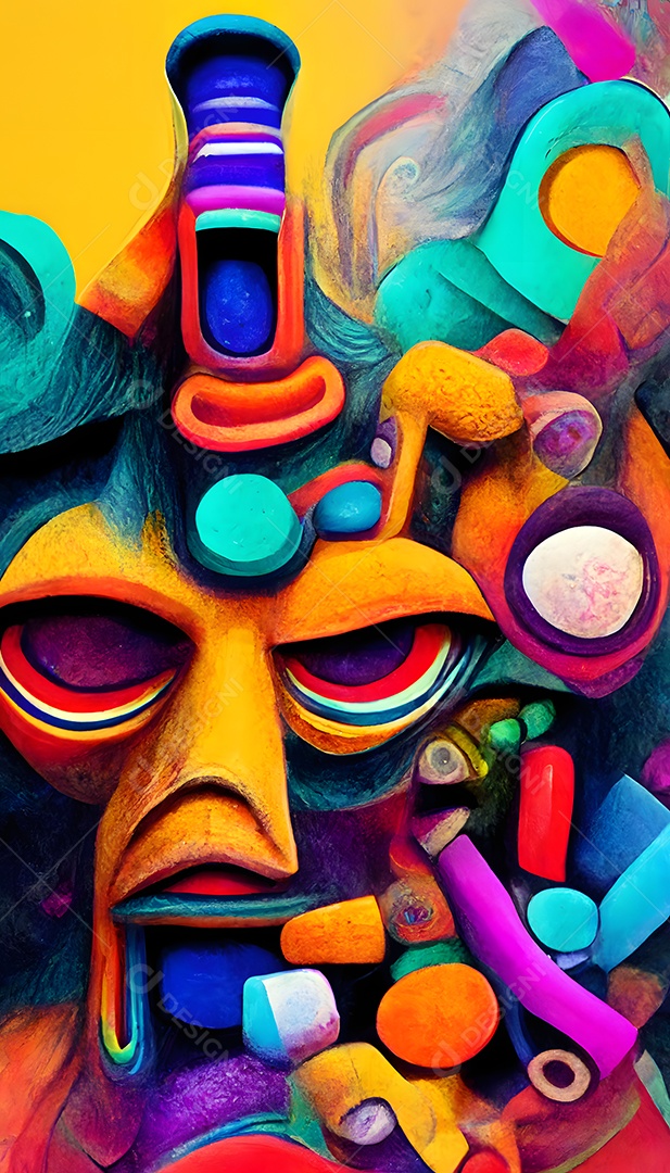 Fundo colorido semelhante a uma pintura abstrata arte gerada por rede neural