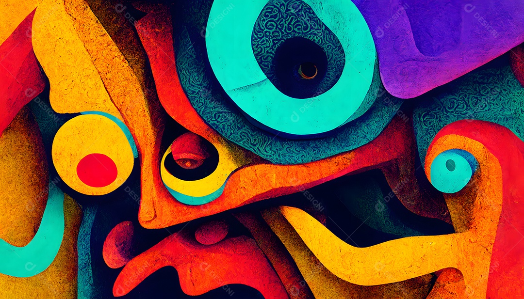 Fundo colorido semelhante a uma pintura abstrata arte gerada por rede neural