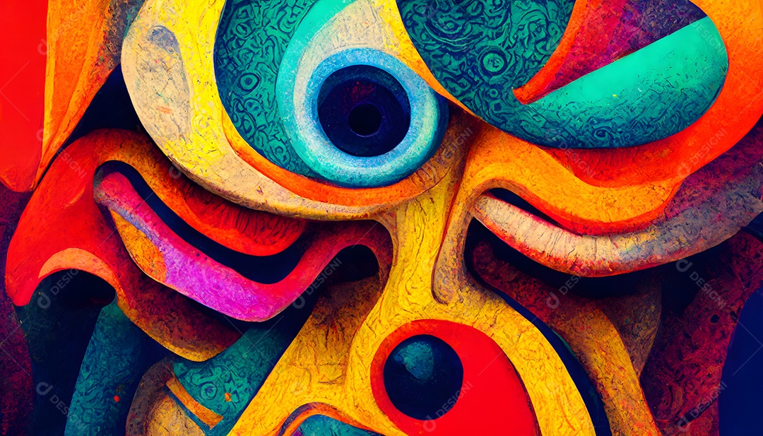 Fundo colorido semelhante a uma pintura abstrata arte gerada por rede neural