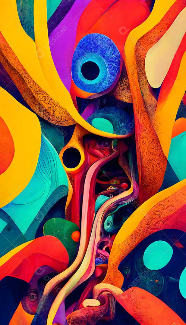 Fundo colorido semelhante a uma pintura abstrata arte gerada por rede neural