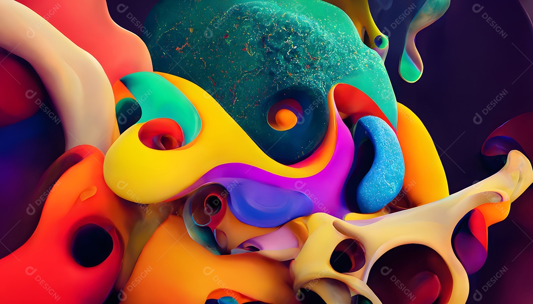 Fundo colorido semelhante a uma pintura abstrata arte gerada por rede neural