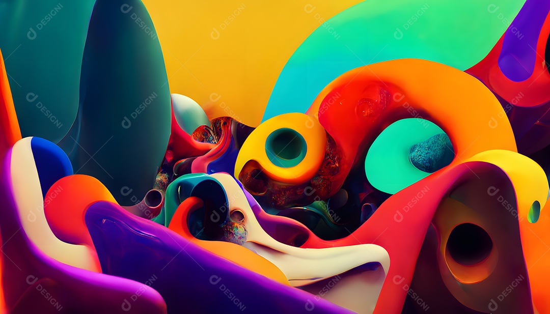 Fundo colorido semelhante a uma pintura abstrata arte gerada por rede neural