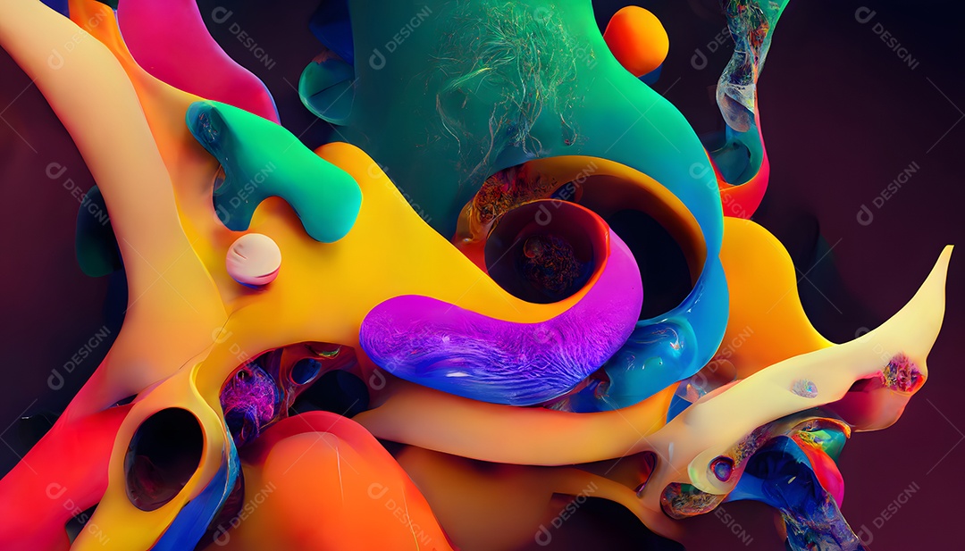 Fundo colorido semelhante a uma pintura abstrata arte gerada por rede neural