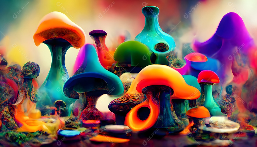 Fundo colorido semelhante a uma pintura abstrata arte gerada por rede neural