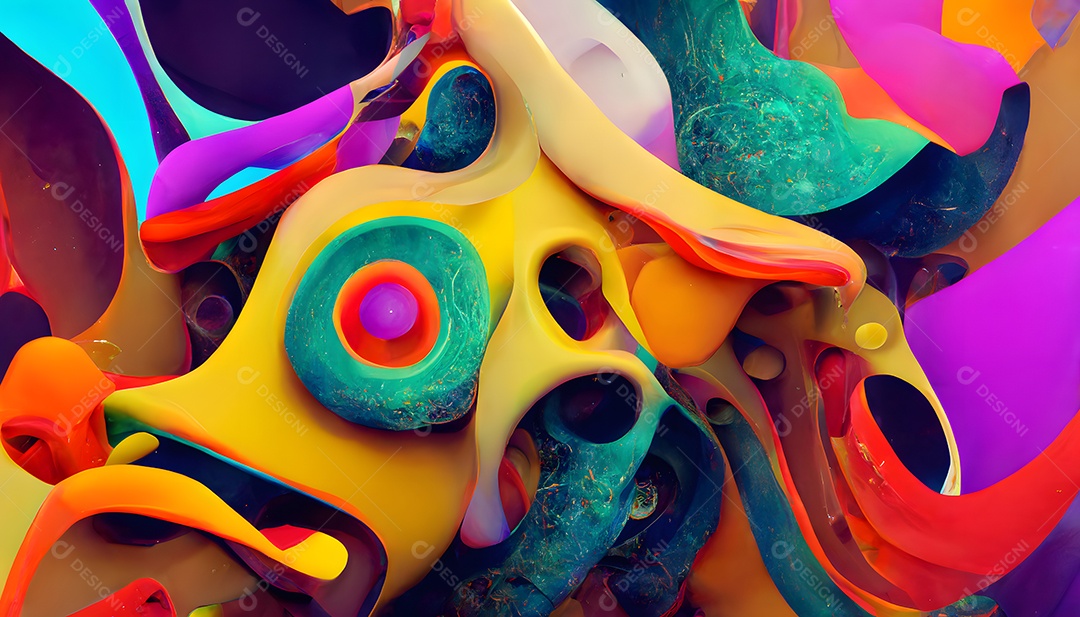 Fundo colorido semelhante a uma pintura abstrata arte gerada por rede neural