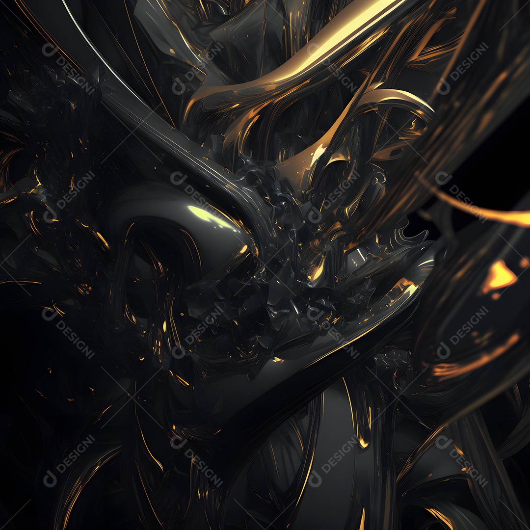 Fundo preto abstrato arte gerada por rede neural