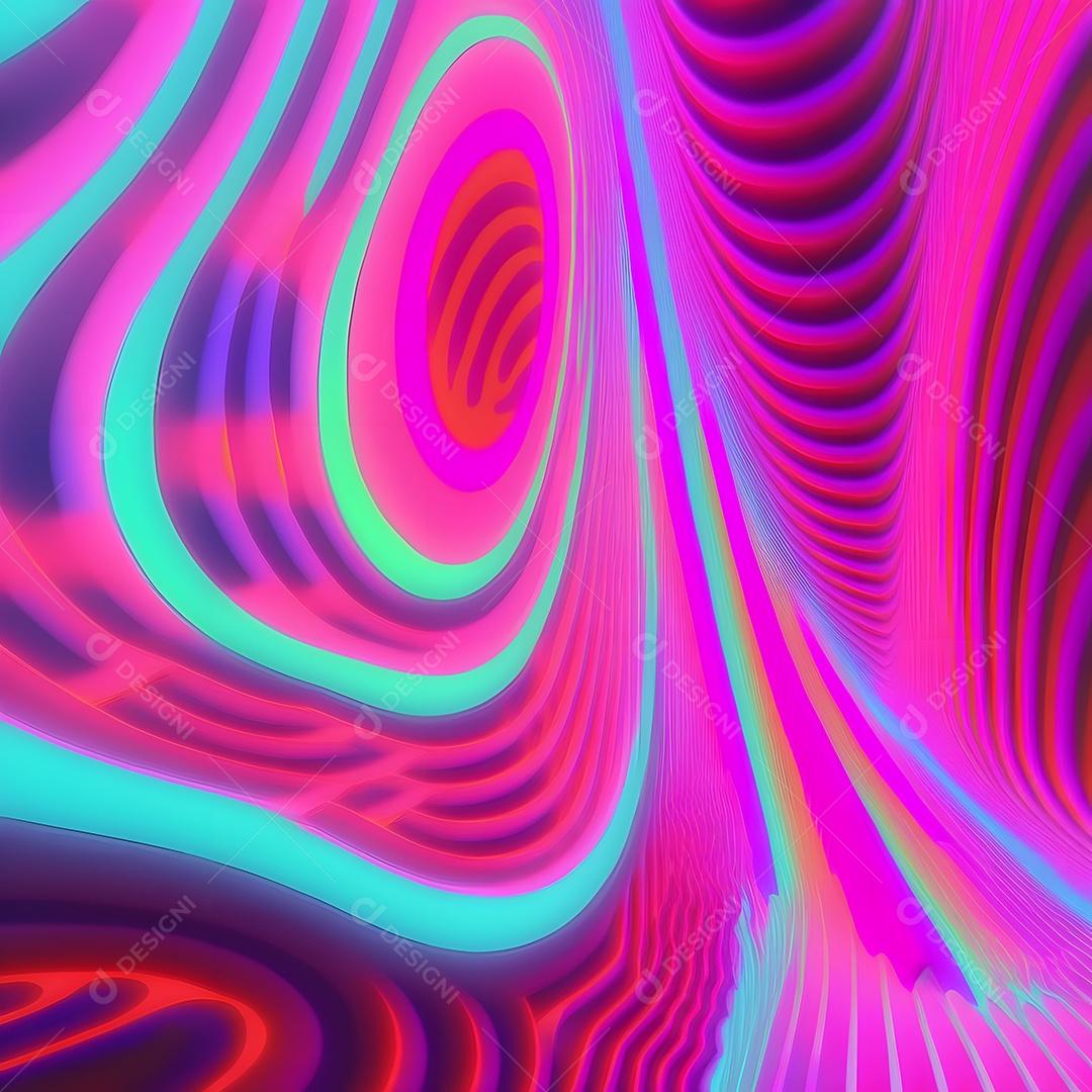 Fundo abstrato de linhas coloridas de neon arte gerada por rede neural
