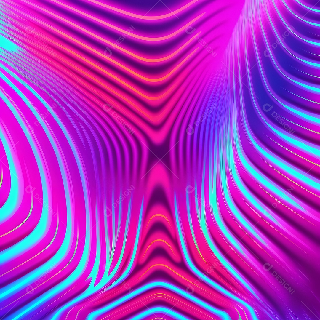 Fundo abstrato de linhas coloridas de neon arte gerada por rede neural