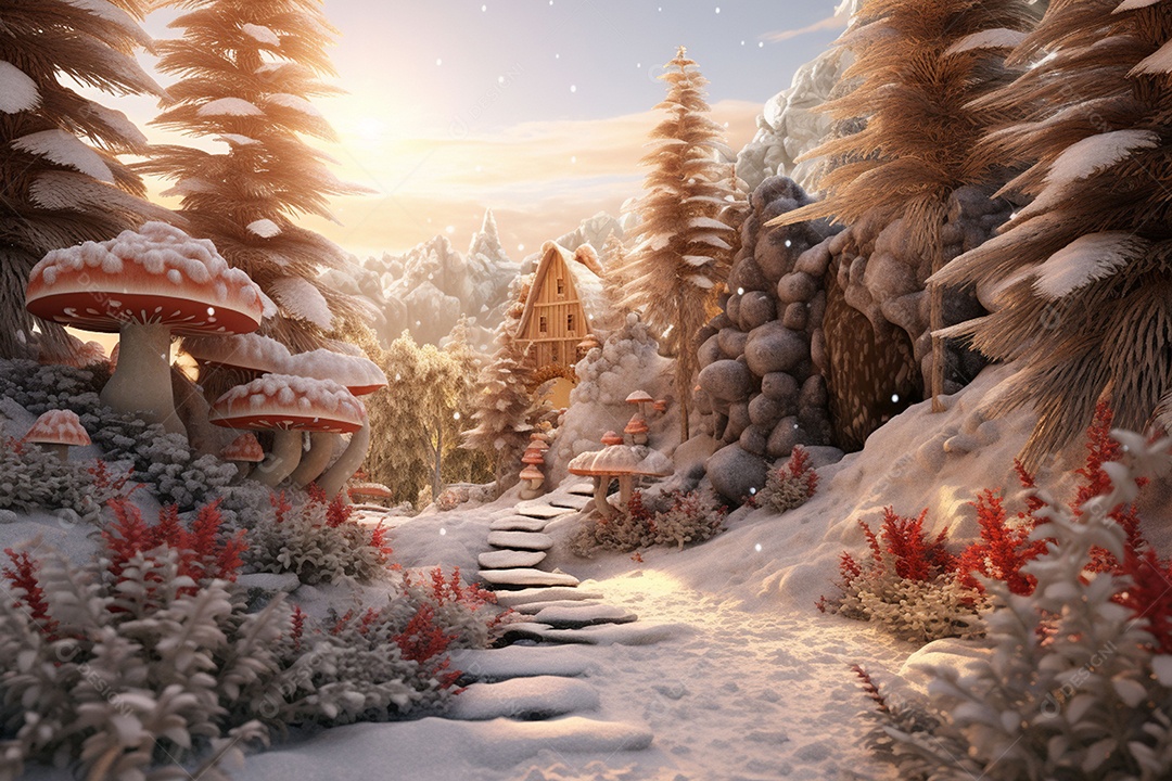 Fada trem de natal entrou em tom com terra