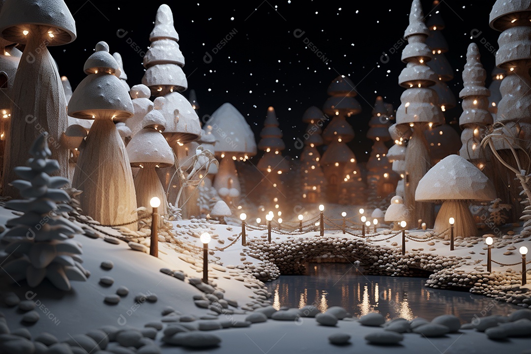 Fada trem de natal entrou em tom com terra