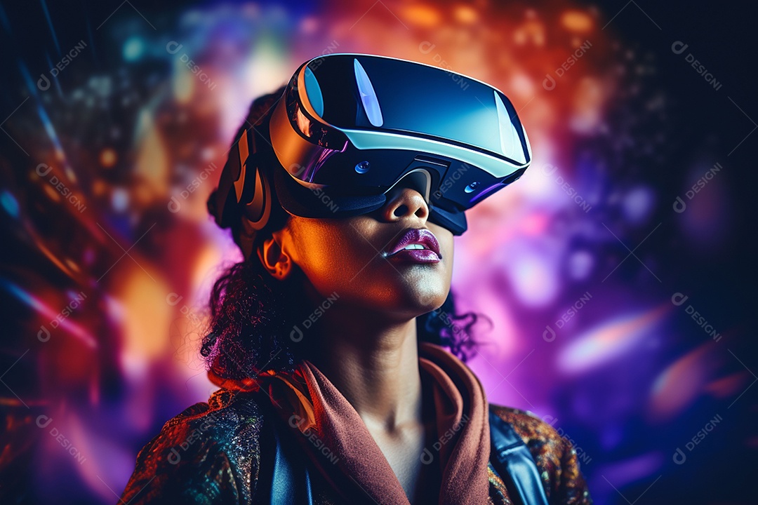 Pessoas usando fone de ouvido de realidade virtual VR