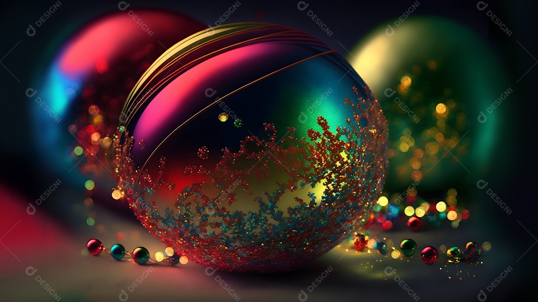 Bolas coloridas abstratas fecham o fundo em tela cheia