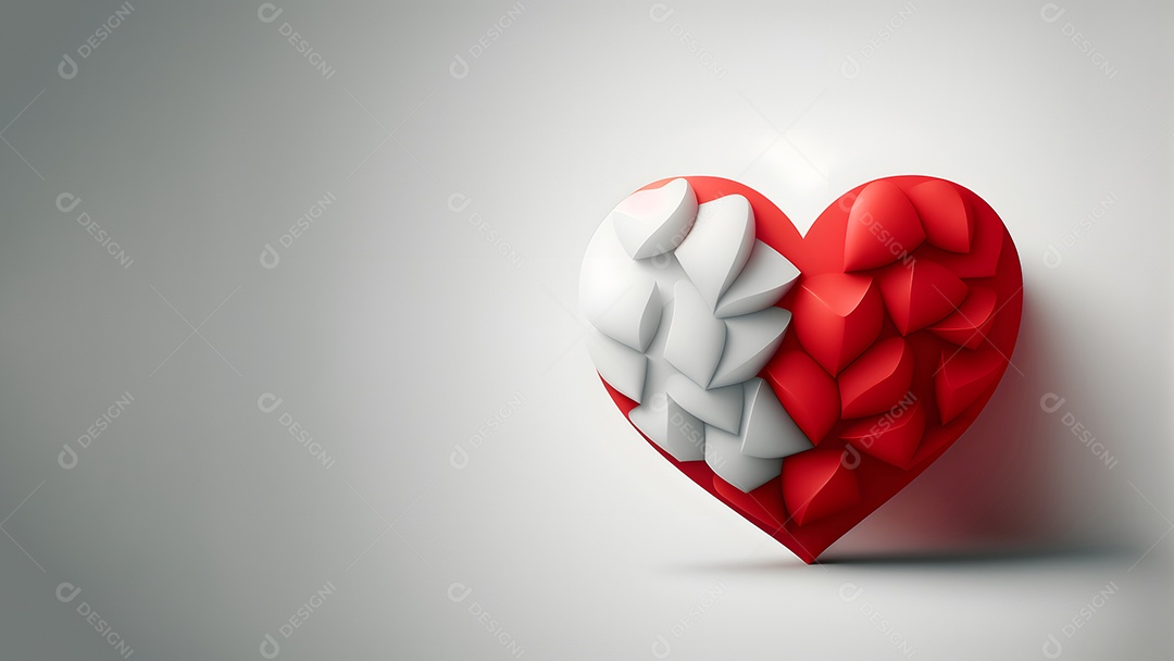 Símbolo de coração de fantasia ornamentado e escuro para o Dia dos Namorados