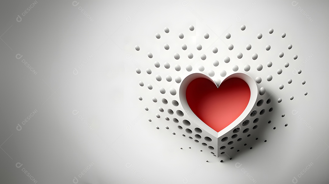 Símbolo de coração de fantasia ornamentado e escuro para o Dia dos Namorados