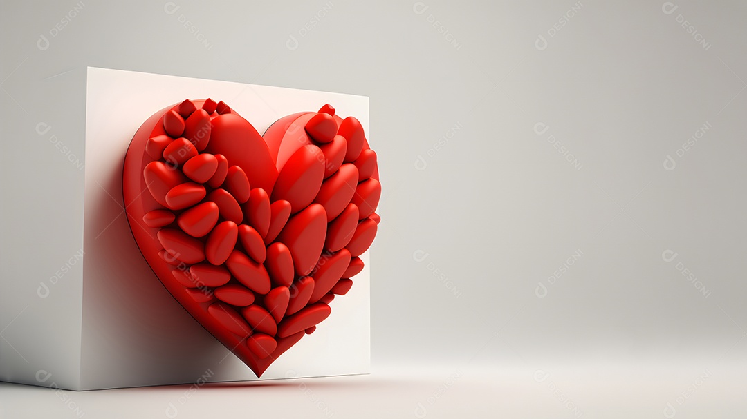 Símbolo de coração de fantasia ornamentado e escuro para o Dia dos Namorados