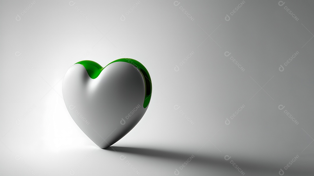 Símbolo de coração de fantasia ornamentado e escuro para o Dia dos Namorados